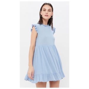 Blue Urban Outfitters Gabby Babydoll Mini Dress